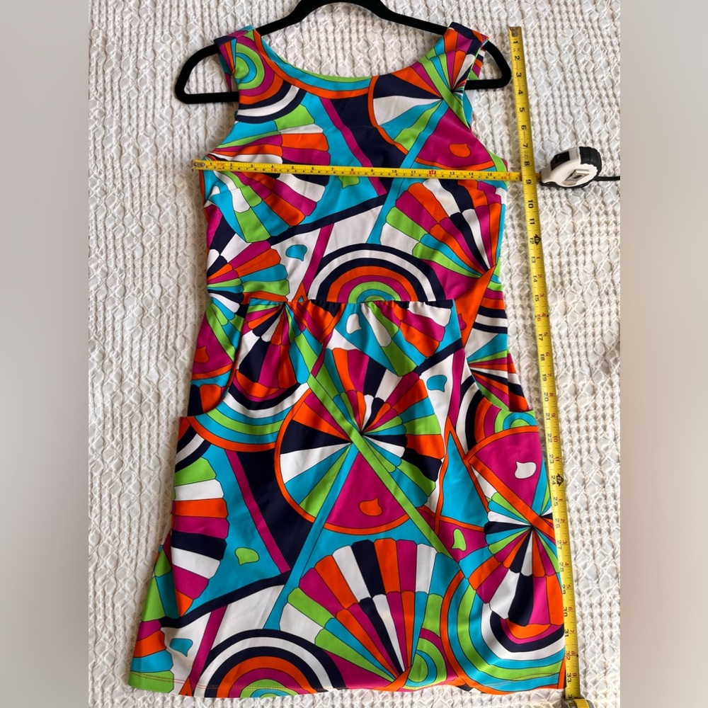 Multicolor Geometric Print Sheath Dress with pockets! - Picture 5 of 5
